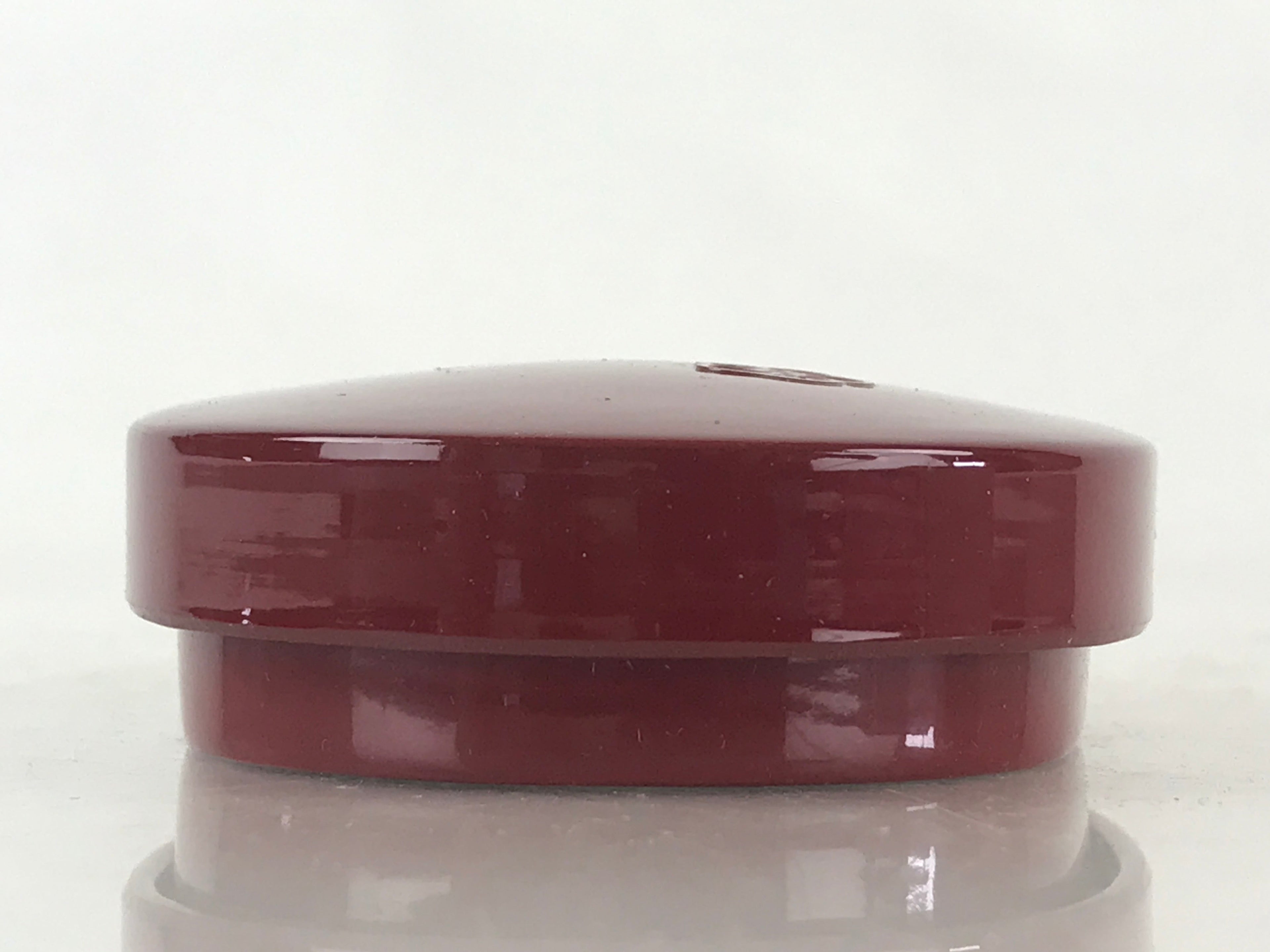 Japanese Wooden Lacquerware Lidded Toothpick Case Yoji-Ire Vtg Flower Red PX676