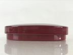 Japanese Wooden Lacquerware Lidded Toothpick Case Yoji-Ire Vtg Flower Red PX676