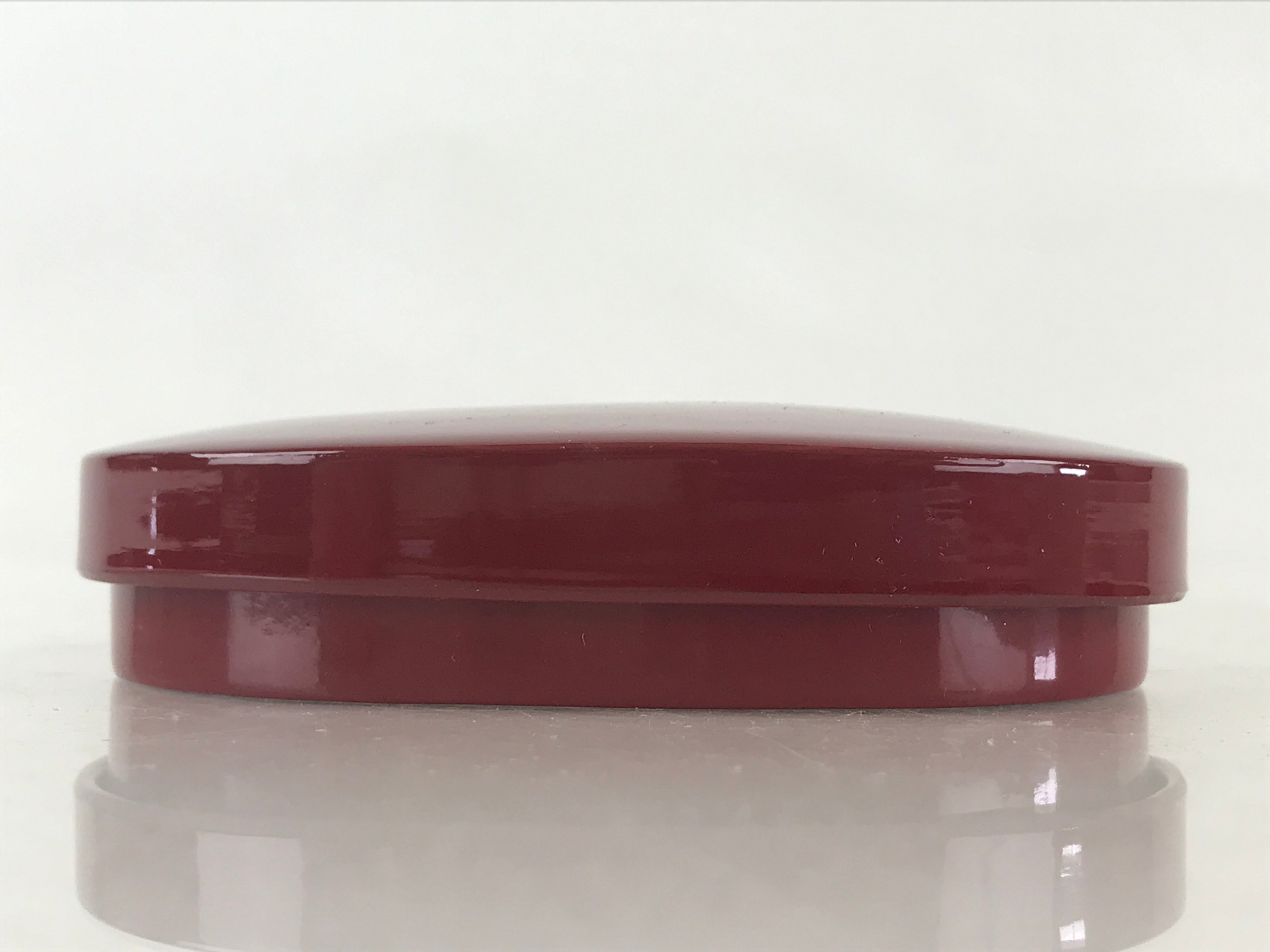 Japanese Wooden Lacquerware Lidded Toothpick Case Yoji-Ire Vtg Flower Red PX676