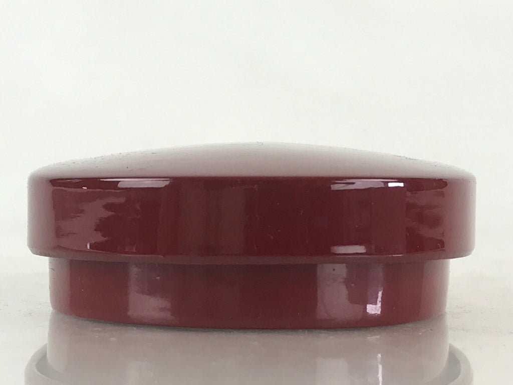 Japanese Wooden Lacquerware Lidded Toothpick Case Yoji-Ire Vtg Flower Red PX676
