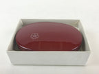 Japanese Wooden Lacquerware Lidded Toothpick Case Yoji-Ire Vtg Flower Red PX676