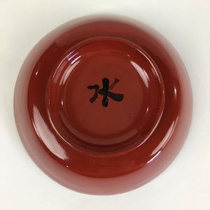 Japanese Wooden Lacquerware Small Bowl Vtg Urushinuri Red Kobachi UR773