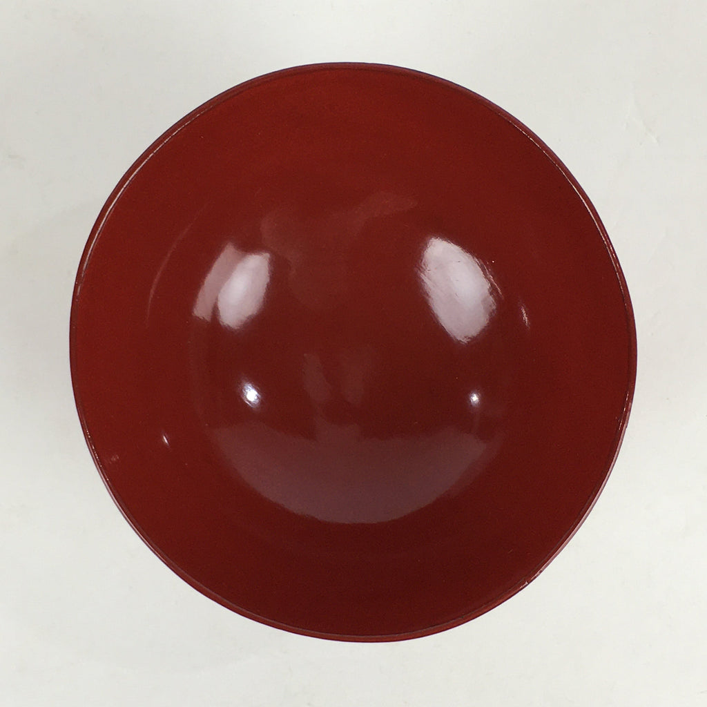 Japanese Wooden Lacquerware Small Bowl Vtg Urushinuri Red Kobachi UR780