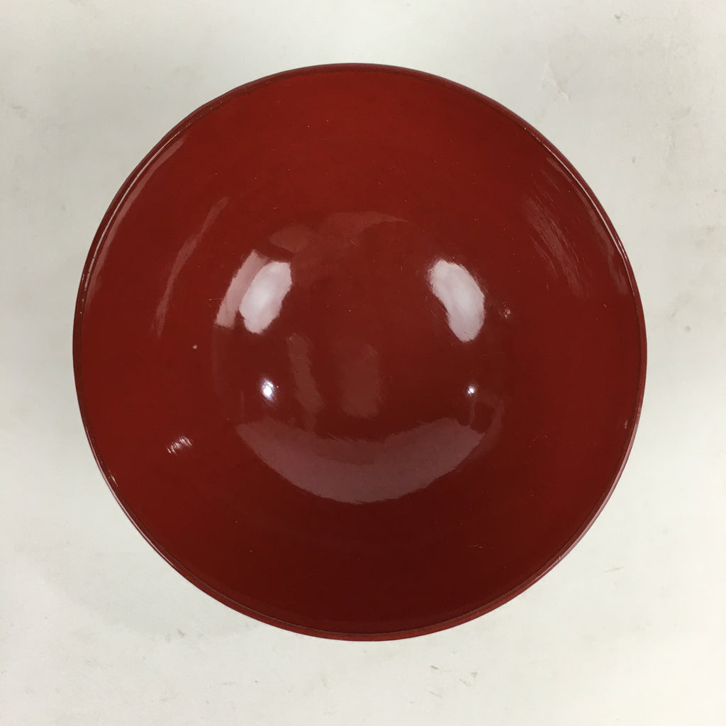 Japanese Wooden Lacquerware Small Bowl Vtg Urushinuri Red Kobachi UR781