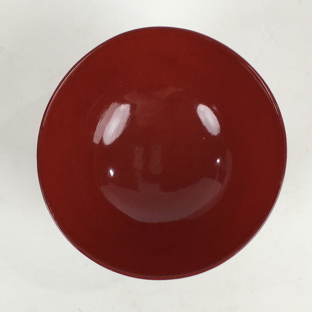 Japanese Wooden Lacquerware Small Bowl Vtg Urushinuri Red Kobachi UR782