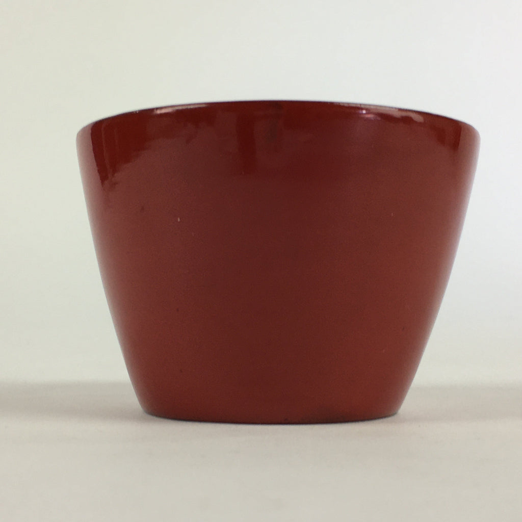 Japanese Wooden Lacquerware Small Bowl Vtg Urushinuri Red Kobachi UR786