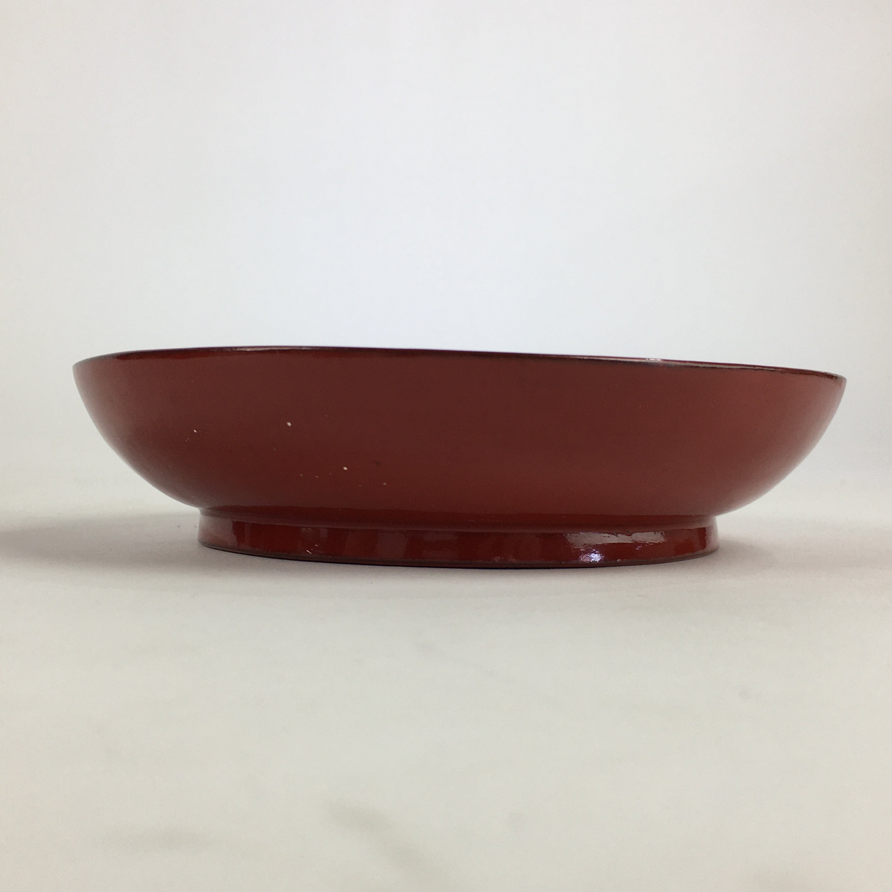 Japanese Wooden Lacquerware Small Plate Vtg Urushinuri Red Kozara UR758