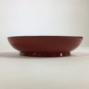 Japanese Wooden Lacquerware Small Plate Vtg Urushinuri Red Kozara UR758