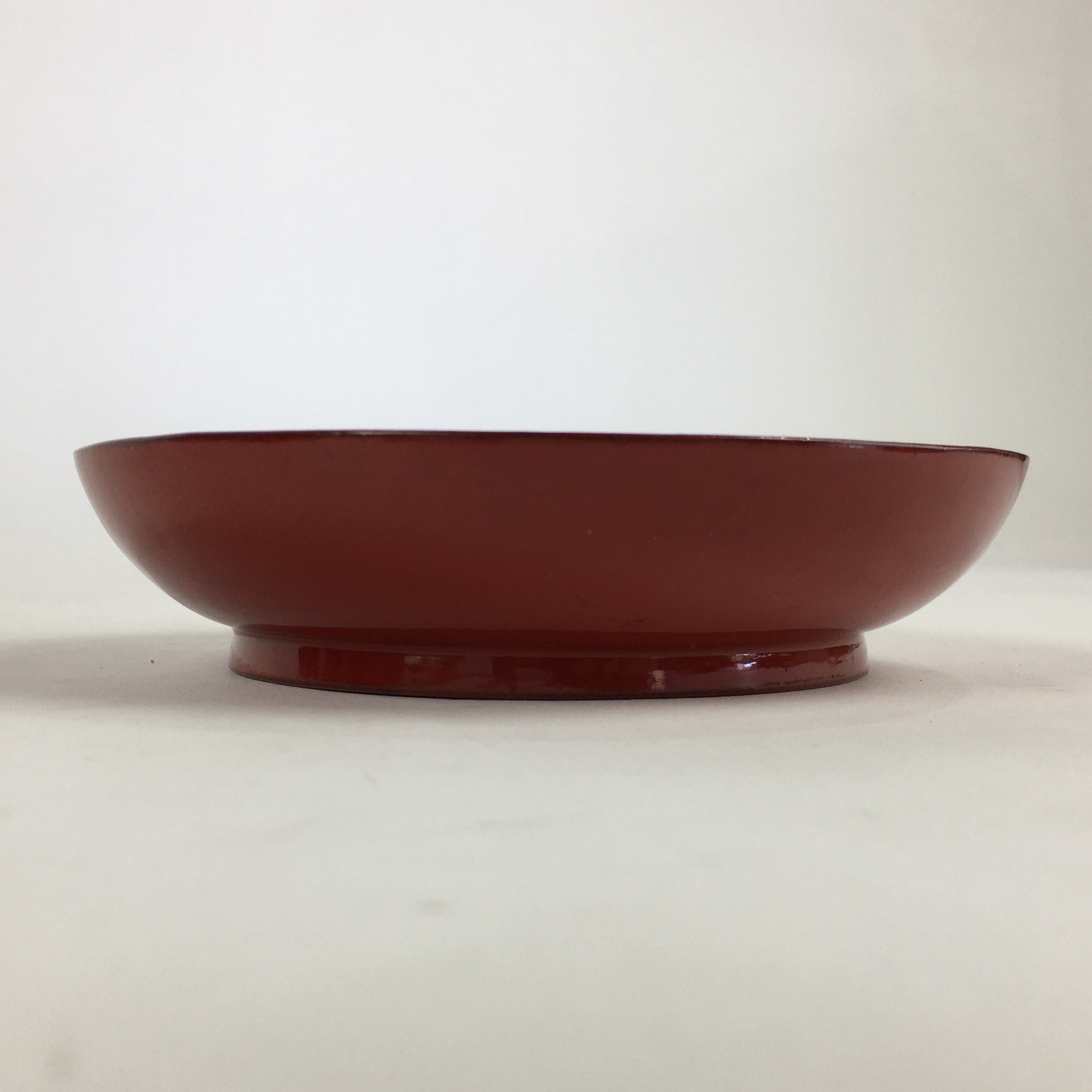 Japanese Wooden Lacquerware Small Plate Vtg Urushinuri Red Kozara UR758