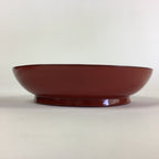 Japanese Wooden Lacquerware Small Plate Vtg Urushinuri Red Kozara UR759