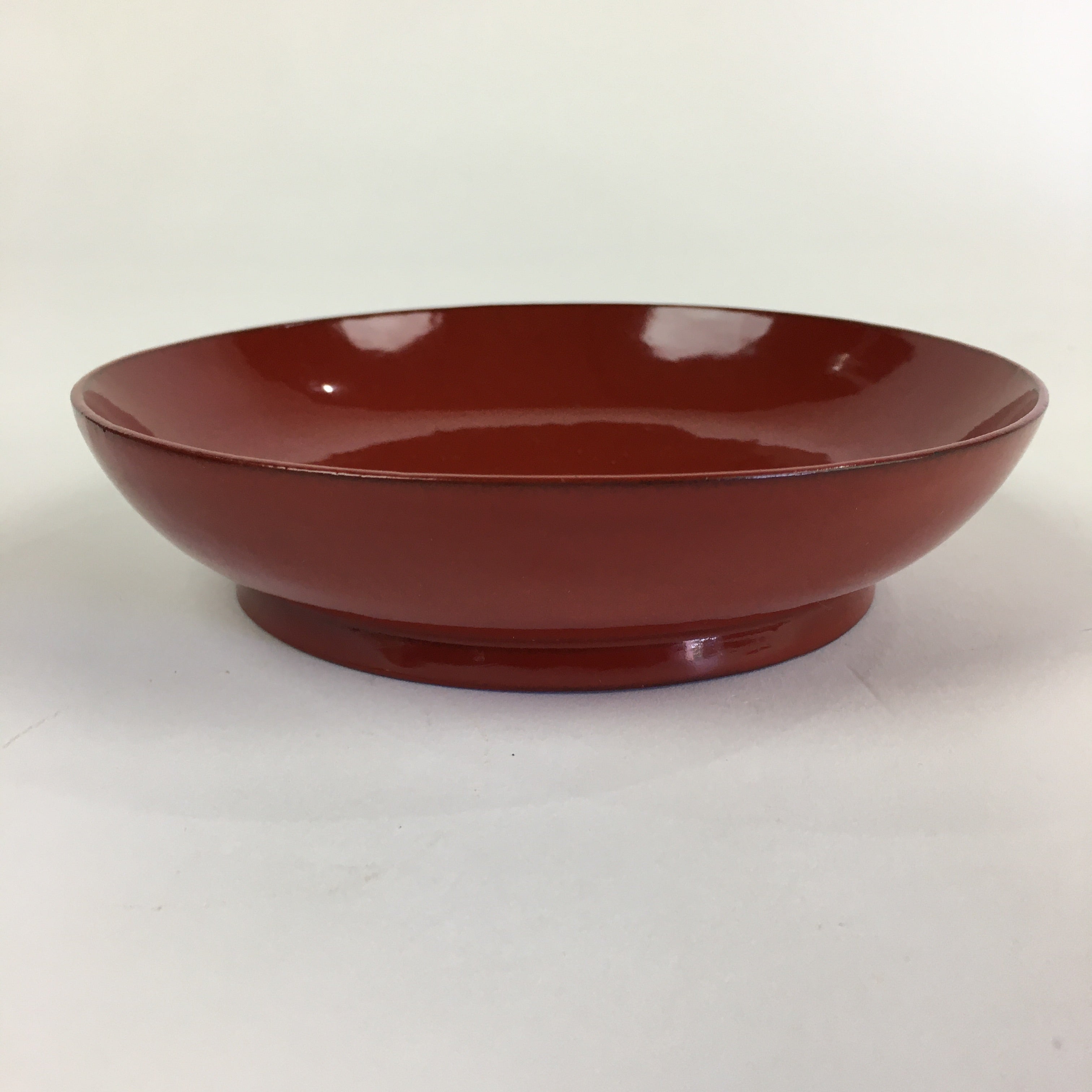 Japanese Wooden Lacquerware Small Plate Vtg Urushinuri Red Kozara UR759