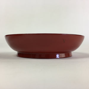 Japanese Wooden Lacquerware Small Plate Vtg Urushinuri Red Kozara UR760