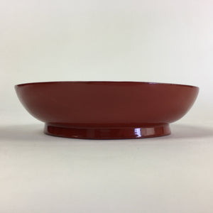 Japanese Wooden Lacquerware Small Plate Vtg Urushinuri Red Kozara UR760