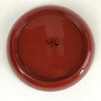 Japanese Wooden Lacquerware Small Plate Vtg Urushinuri Red Kozara UR761
