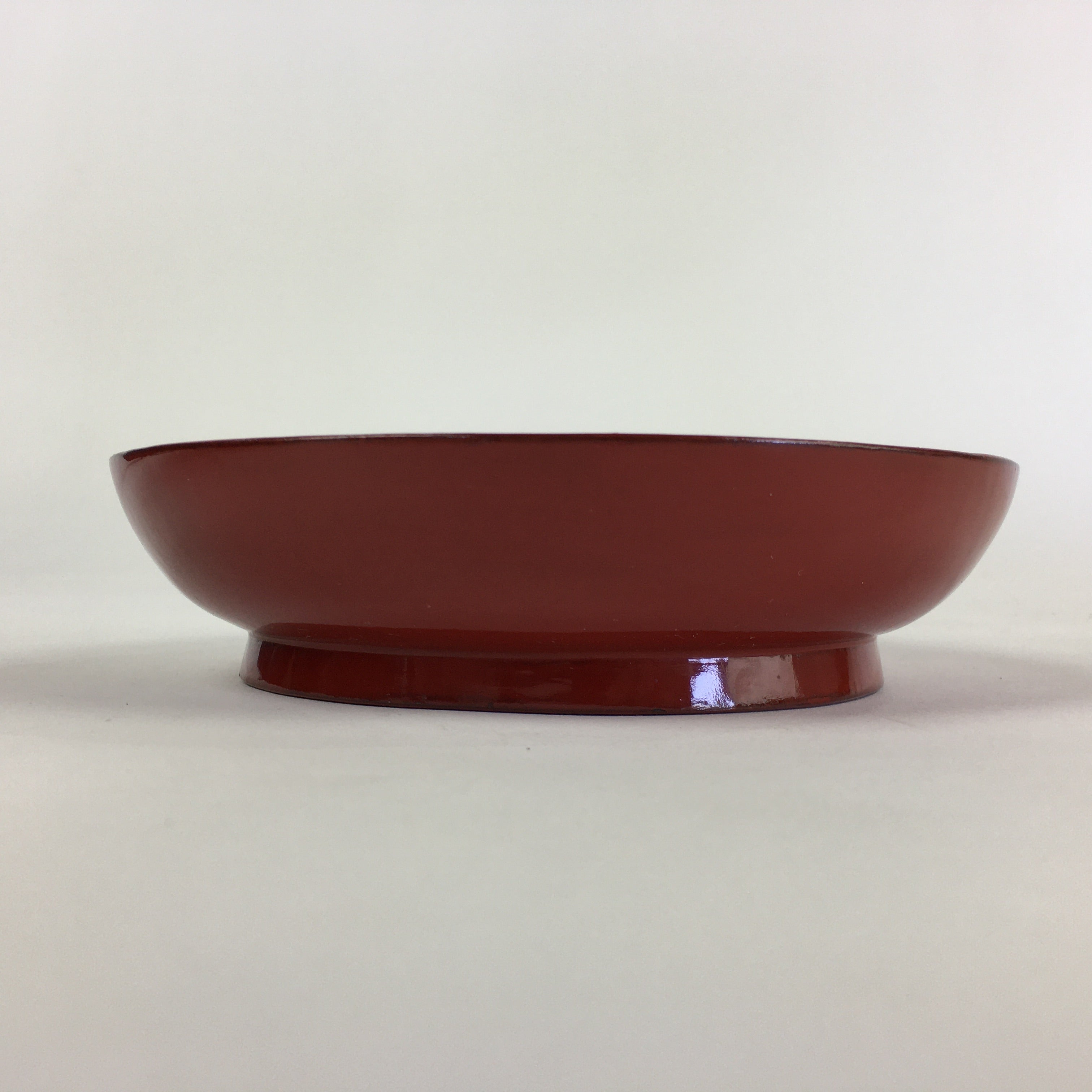 Japanese Wooden Lacquerware Small Plate Vtg Urushinuri Red Kozara UR761