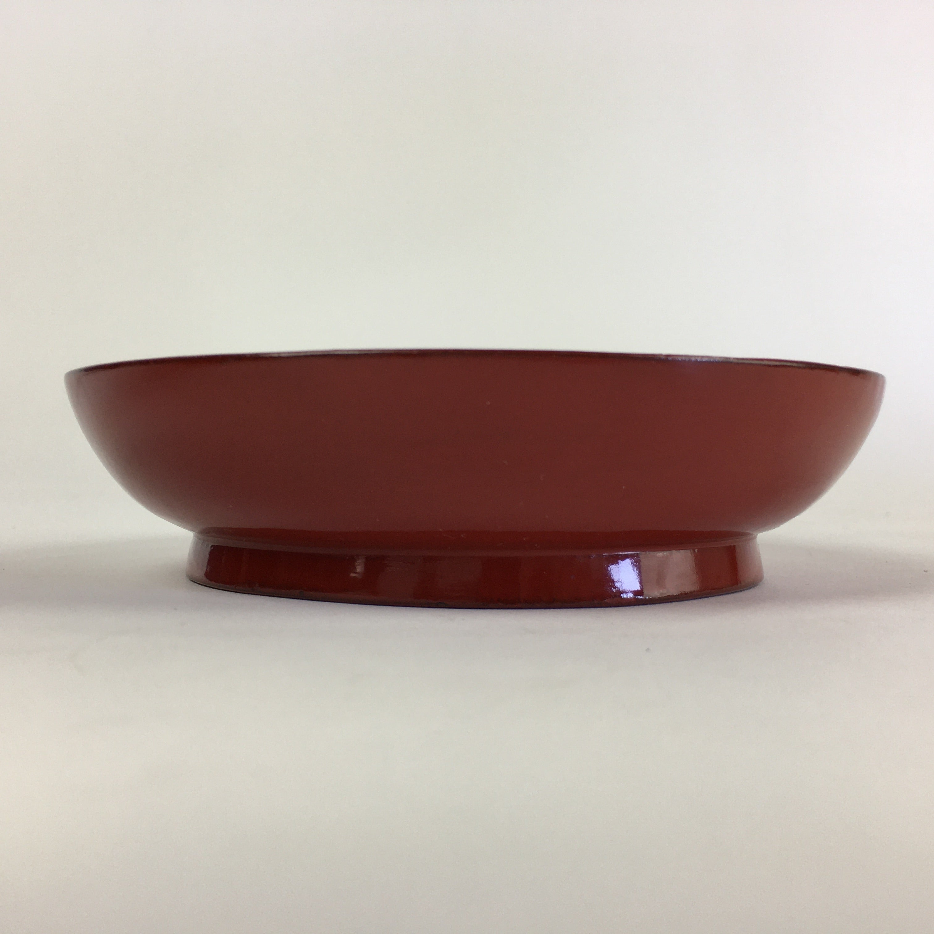 Japanese Wooden Lacquerware Small Plate Vtg Urushinuri Red Kozara UR761