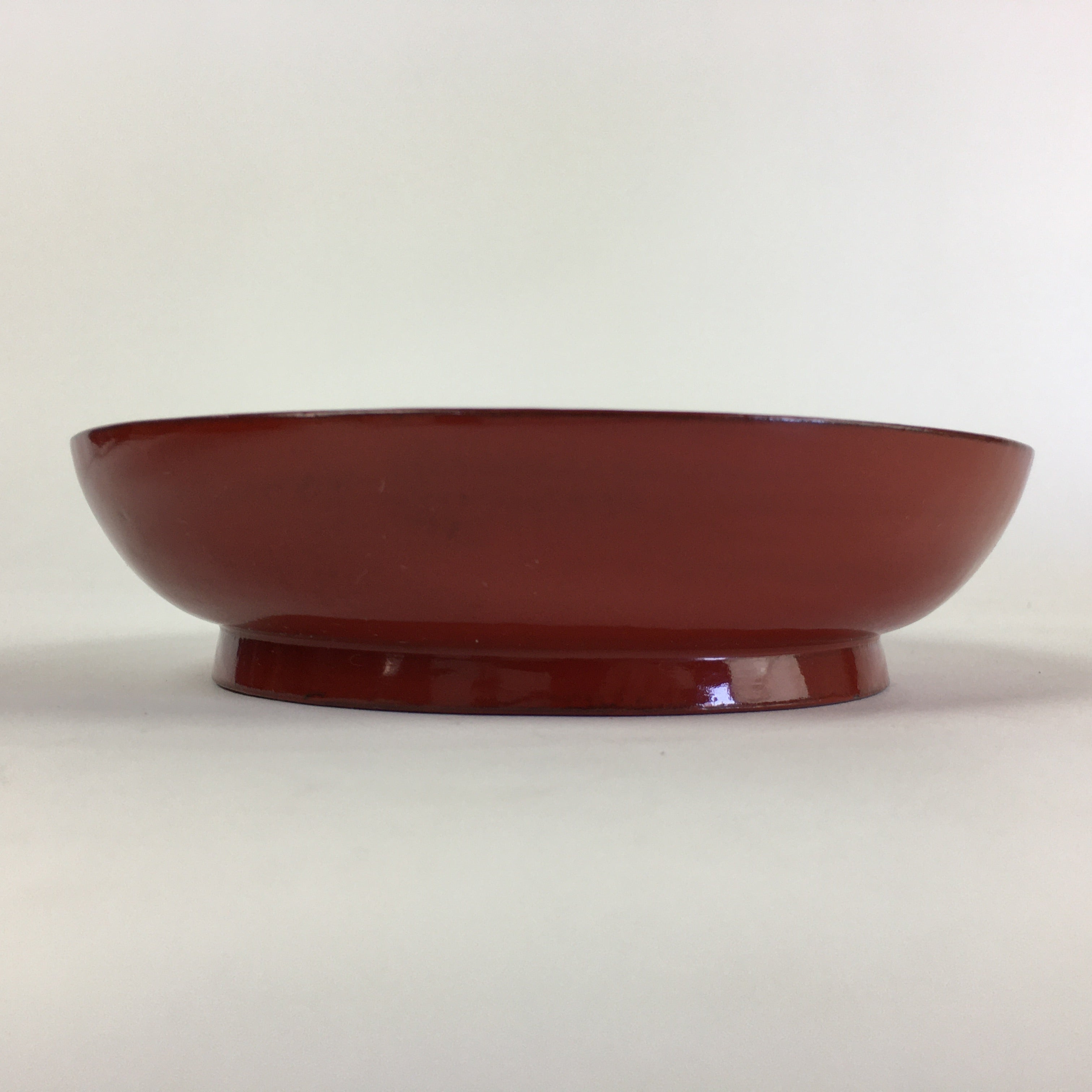 Japanese Wooden Lacquerware Small Plate Vtg Urushinuri Red Kozara UR761
