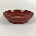Japanese Wooden Lacquerware Small Plate Vtg Urushinuri Red Kozara UR761