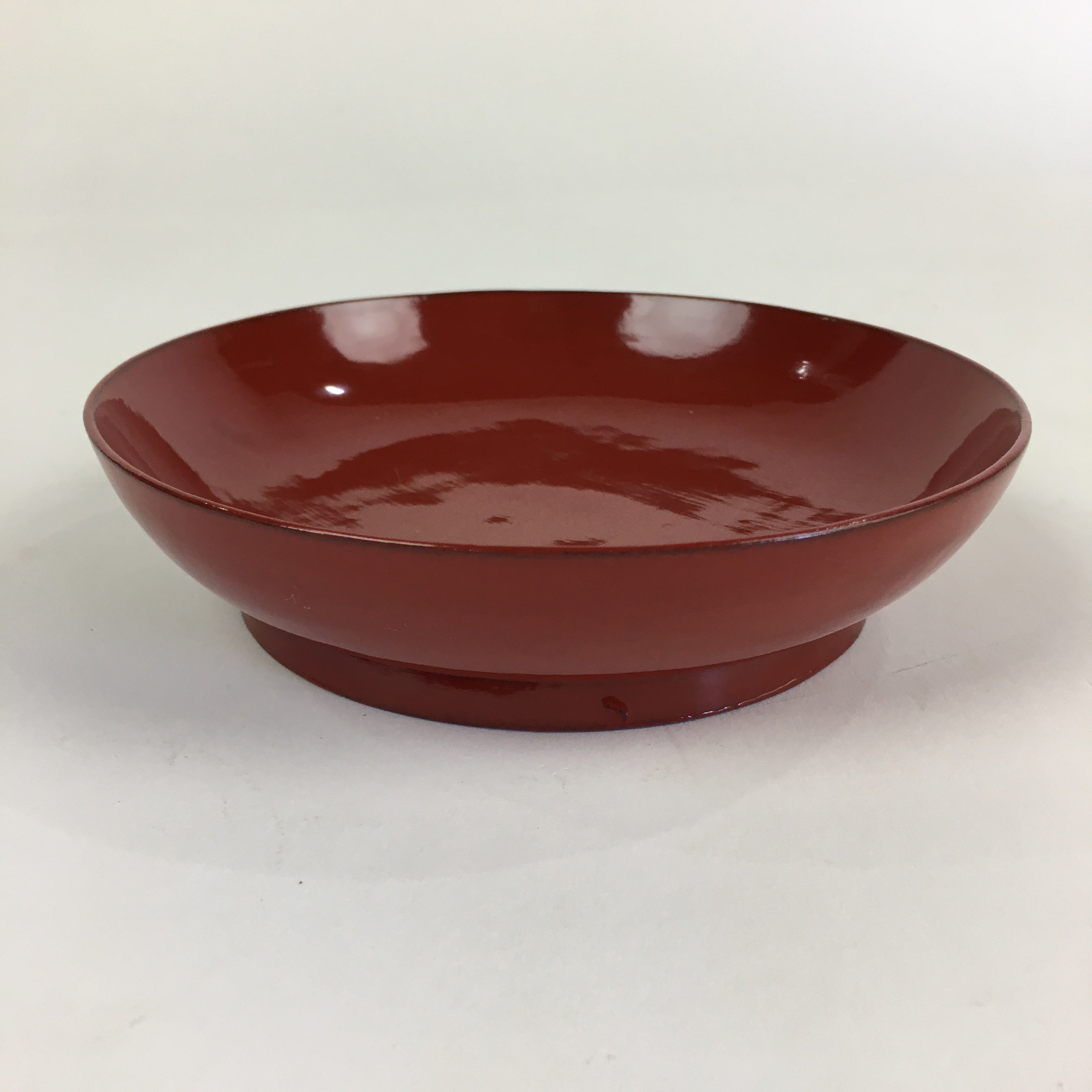 Japanese Wooden Lacquerware Small Plate Vtg Urushinuri Red Kozara UR761
