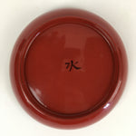 Japanese Wooden Lacquerware Small Plate Vtg Urushinuri Red Kozara UR762