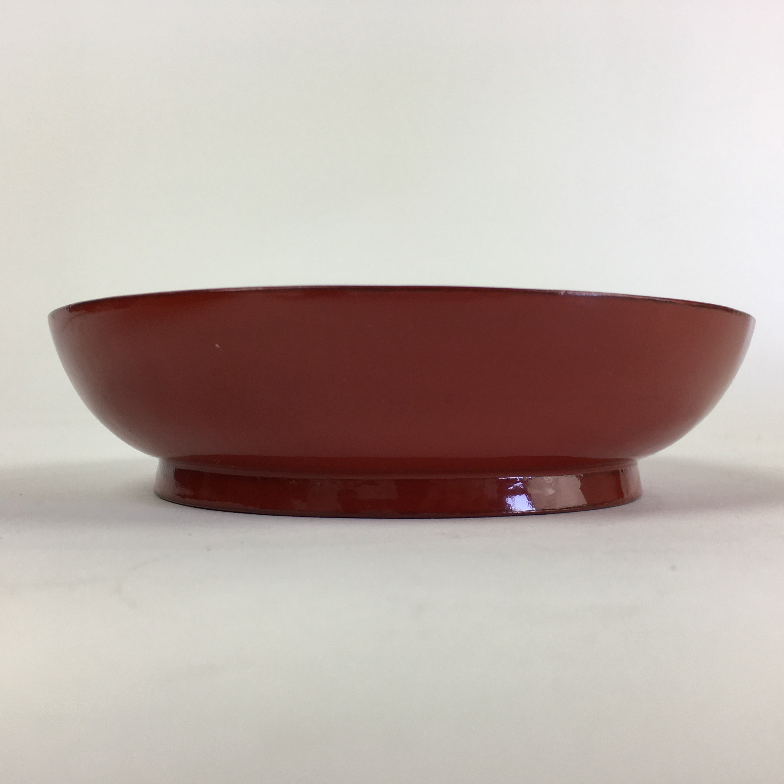 Japanese Wooden Lacquerware Small Plate Vtg Urushinuri Red Kozara UR762