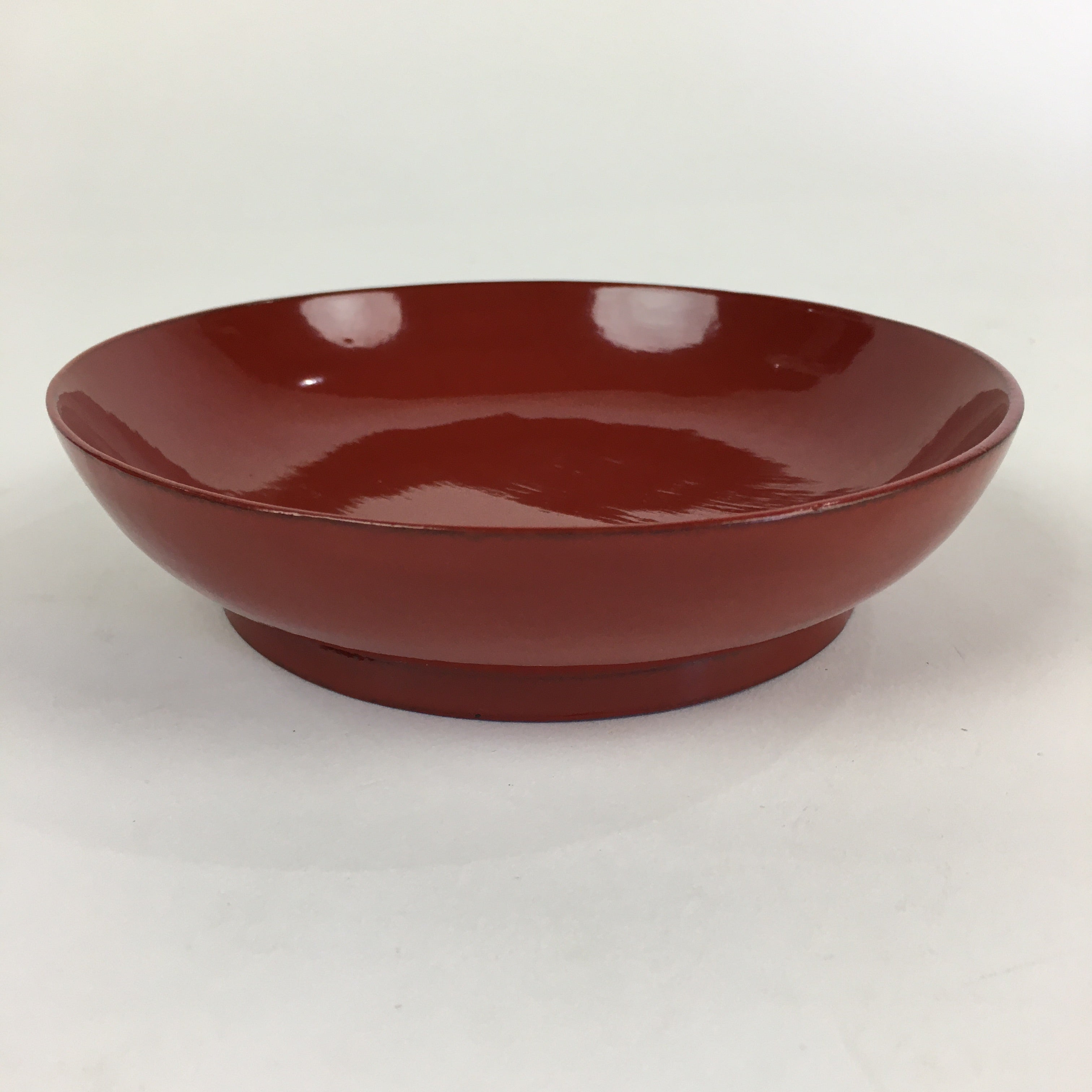 Japanese Wooden Lacquerware Small Plate Vtg Urushinuri Red Kozara UR762