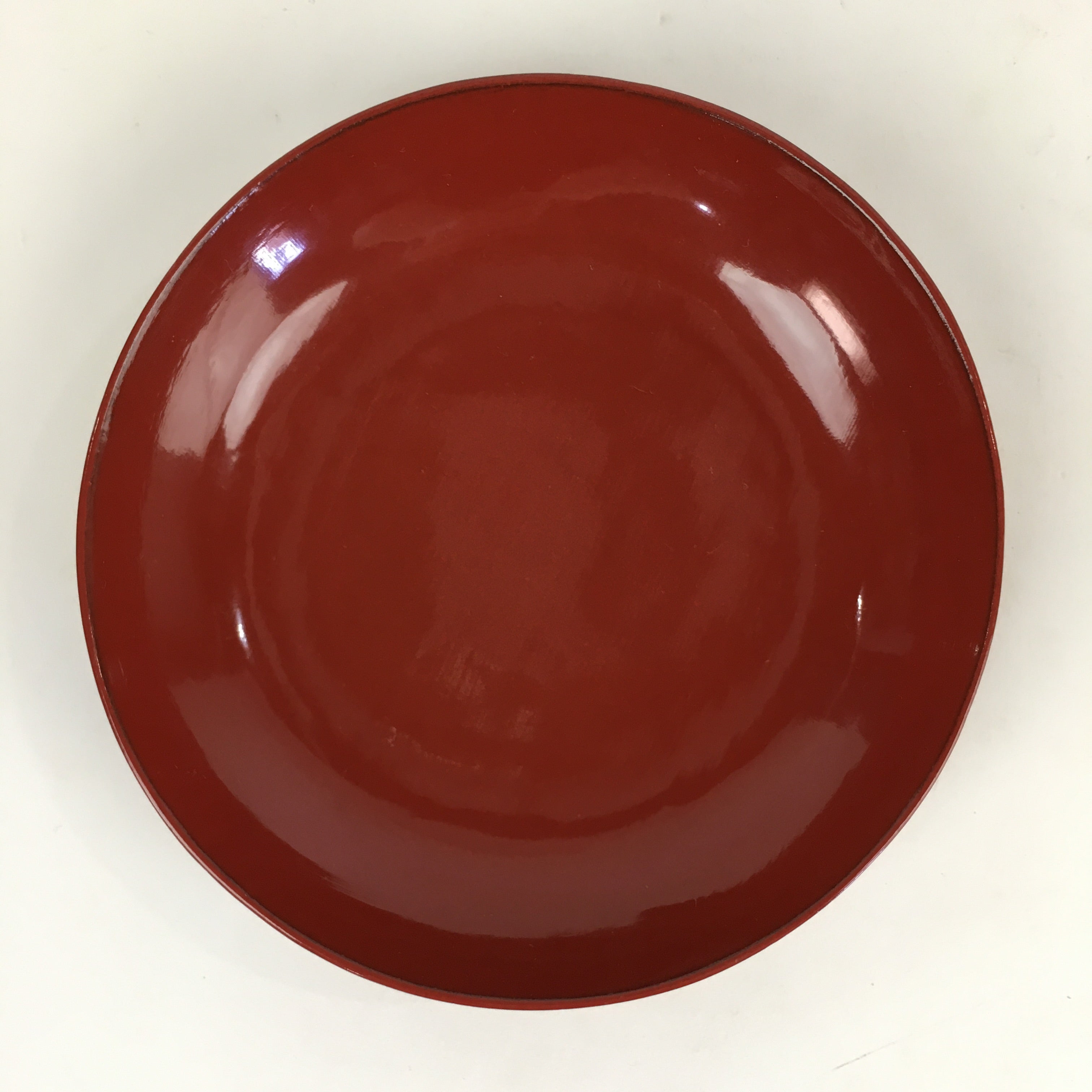 Japanese Wooden Lacquerware Small Plate Vtg Urushinuri Red Kozara UR763