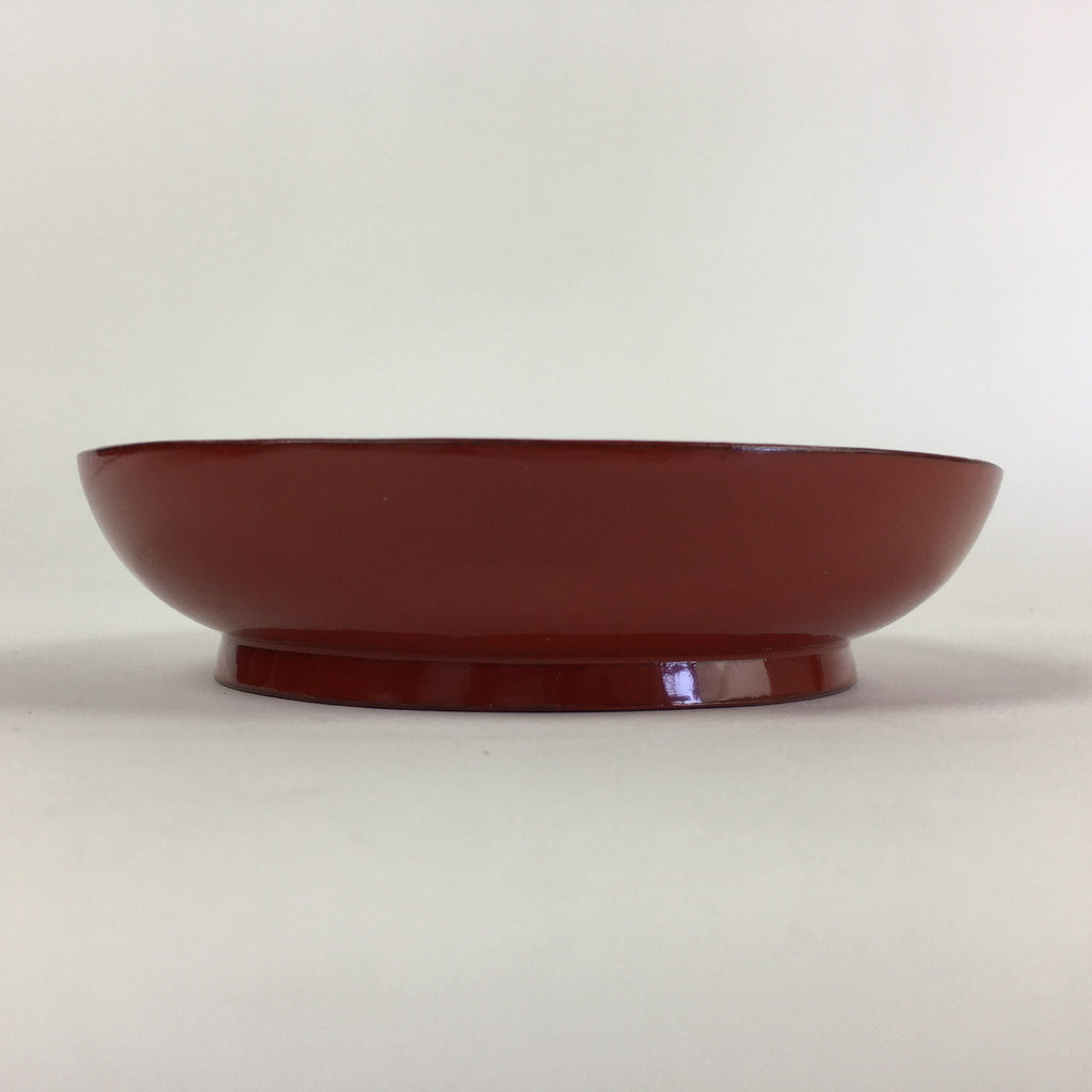 Japanese Wooden Lacquerware Small Plate Vtg Urushinuri Red Kozara UR763