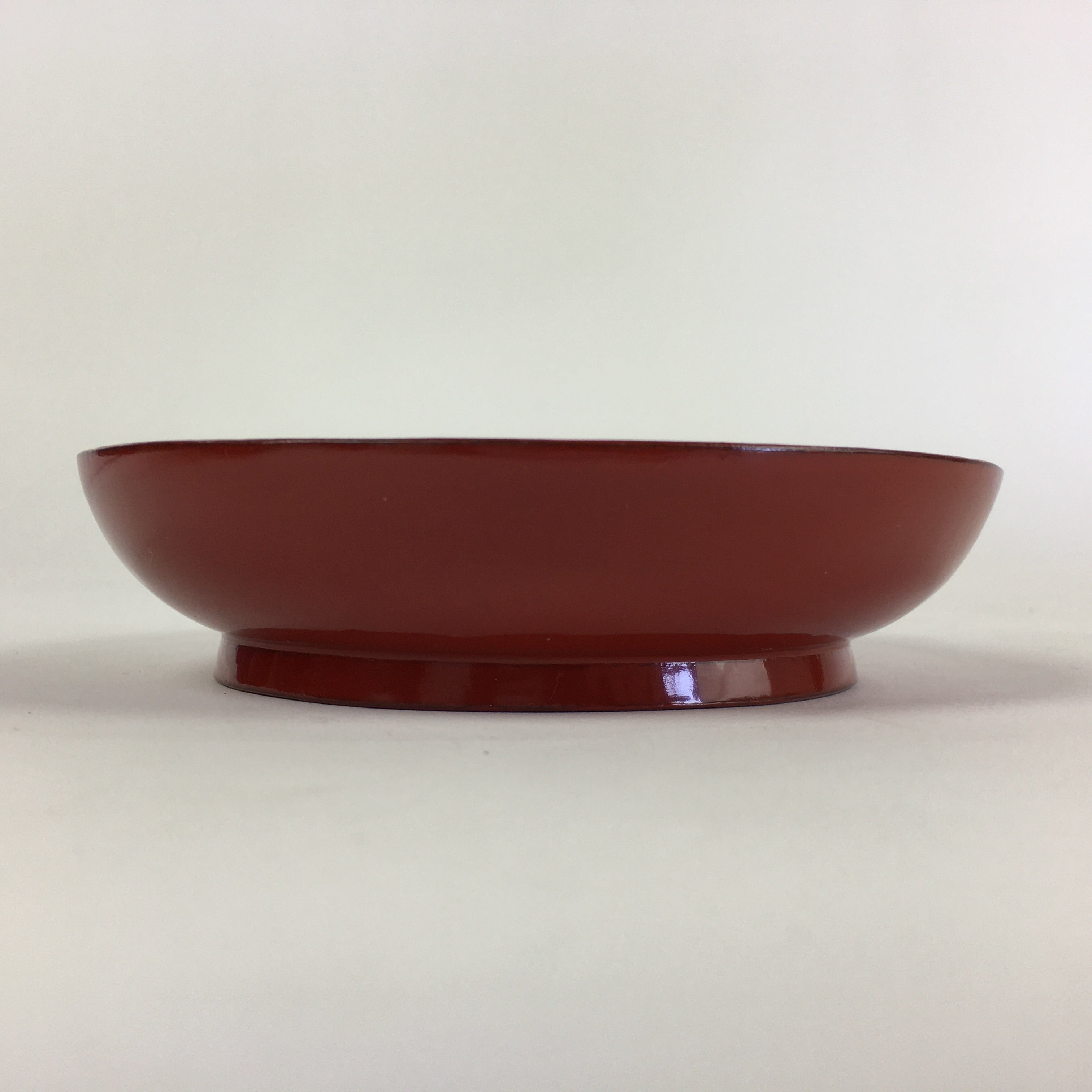 Japanese Wooden Lacquerware Small Plate Vtg Urushinuri Red Kozara UR763