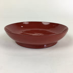 Japanese Wooden Lacquerware Small Plate Vtg Urushinuri Red Kozara UR763