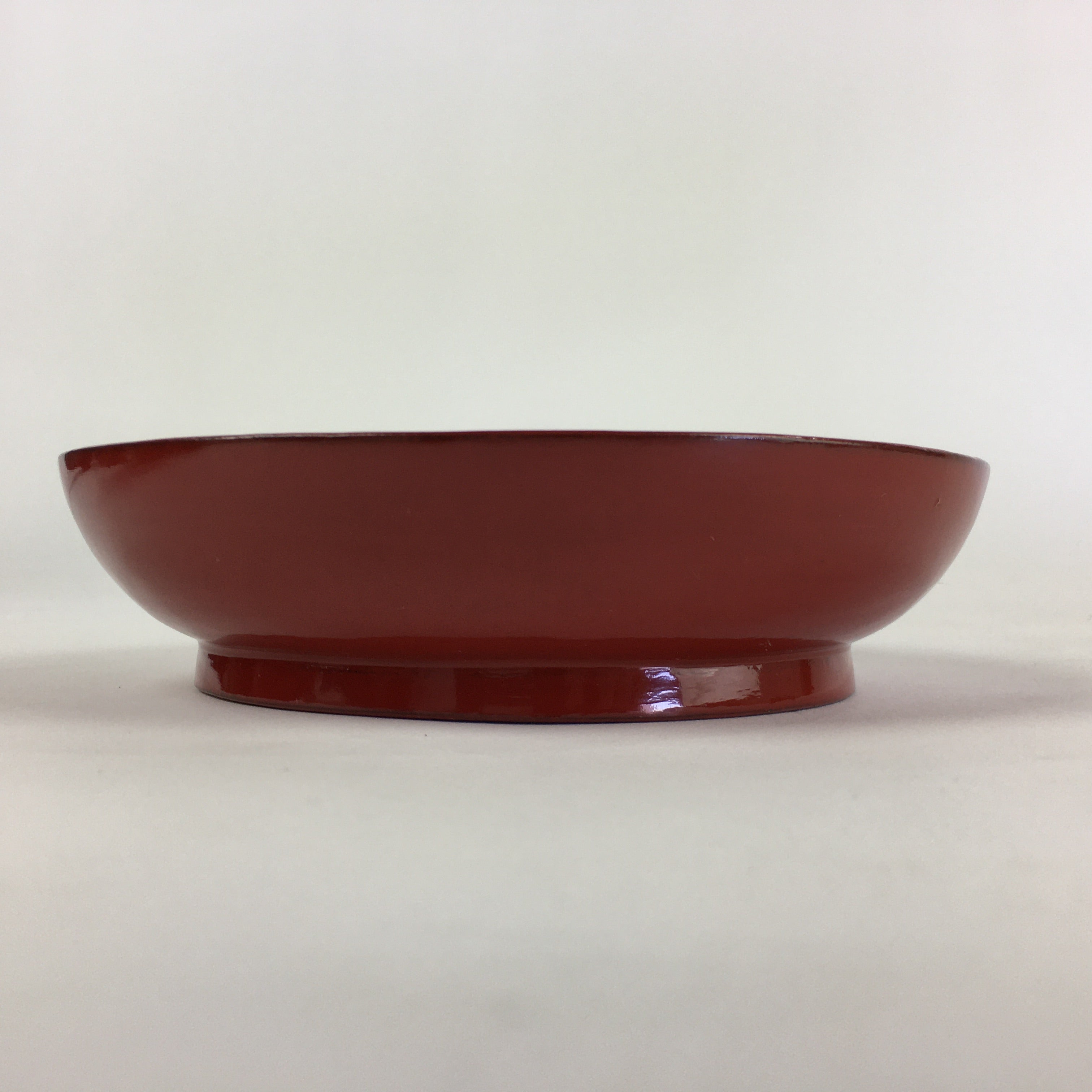 Japanese Wooden Lacquerware Small Plate Vtg Urushinuri Red Kozara UR764