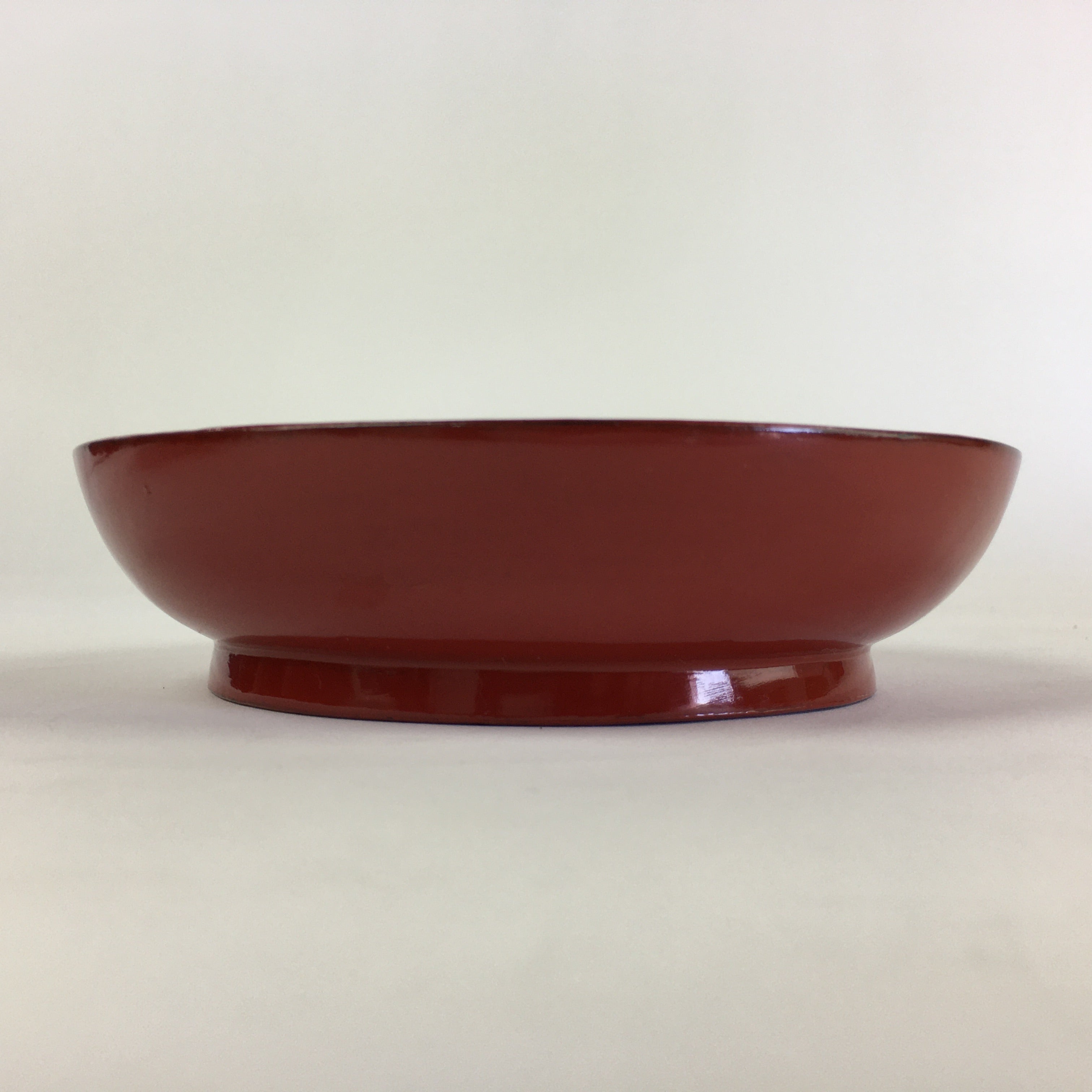 Japanese Wooden Lacquerware Small Plate Vtg Urushinuri Red Kozara UR764