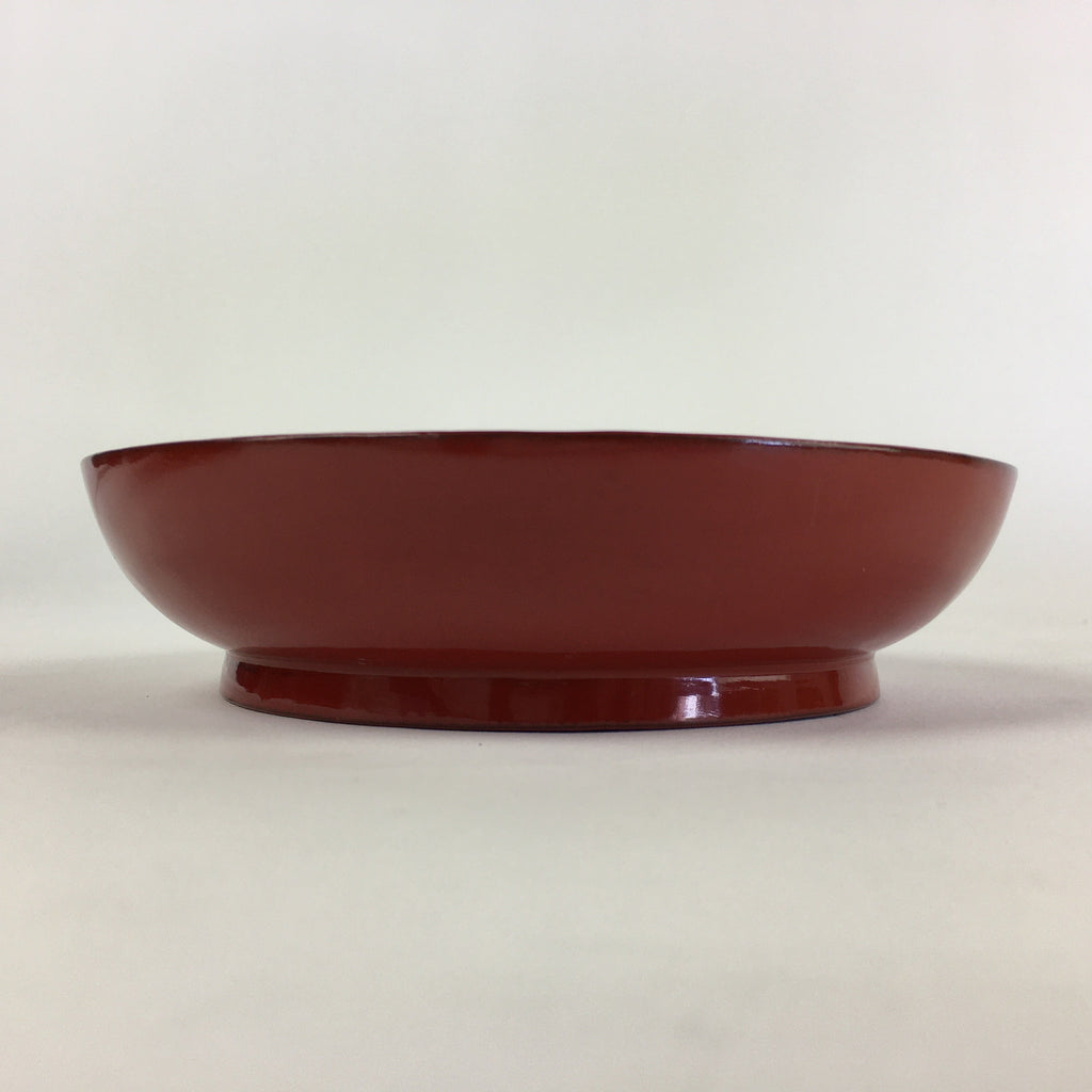 Japanese Wooden Lacquerware Small Plate Vtg Urushinuri Red Kozara UR764