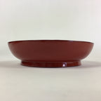 Japanese Wooden Lacquerware Small Plate Vtg Urushinuri Red Kozara UR764