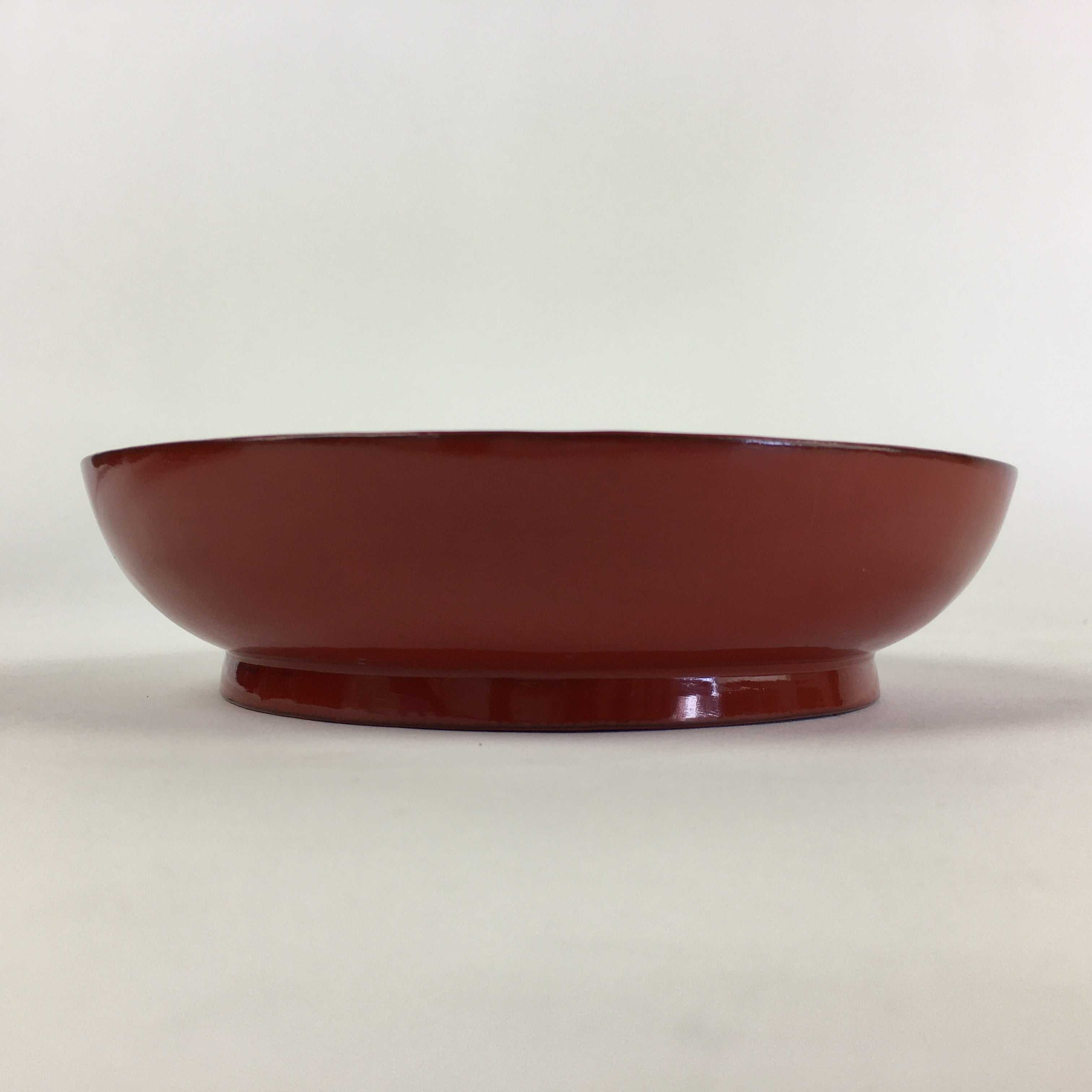 Japanese Wooden Lacquerware Small Plate Vtg Urushinuri Red Kozara UR764