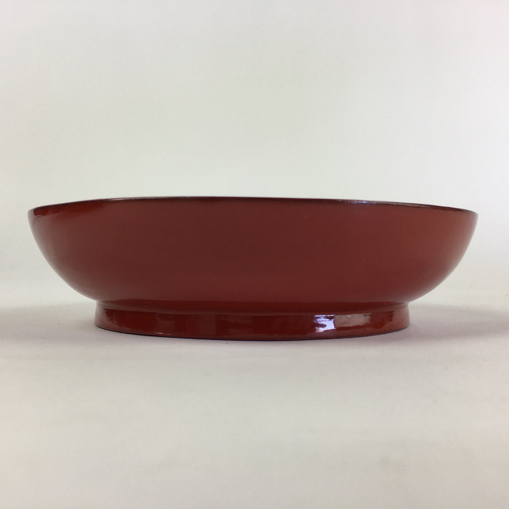 Japanese Wooden Lacquerware Small Plate Vtg Urushinuri Red Kozara UR764