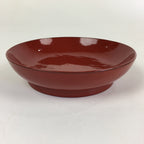 Japanese Wooden Lacquerware Small Plate Vtg Urushinuri Red Kozara UR764