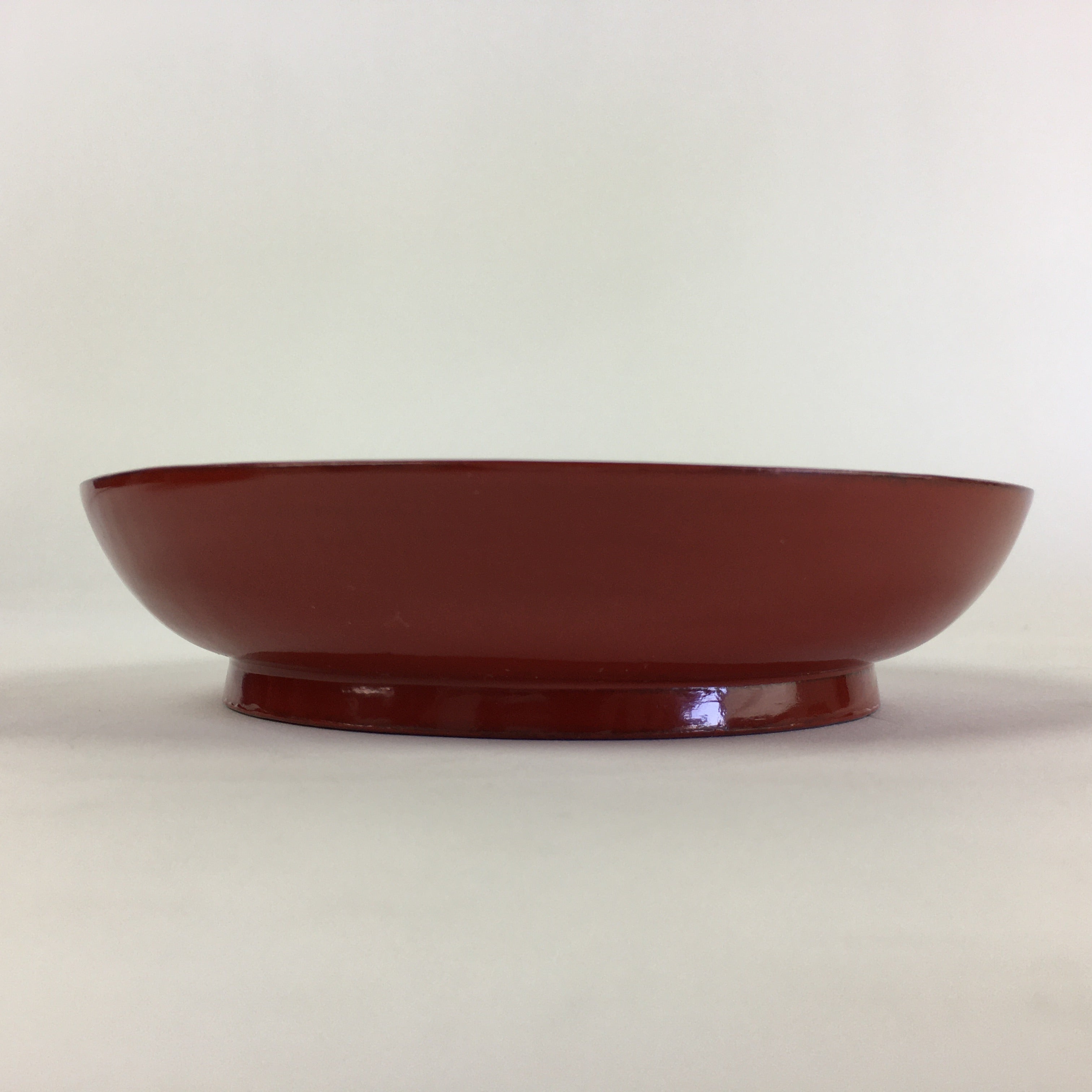 Japanese Wooden Lacquerware Small Plate Vtg Urushinuri Red Kozara UR765