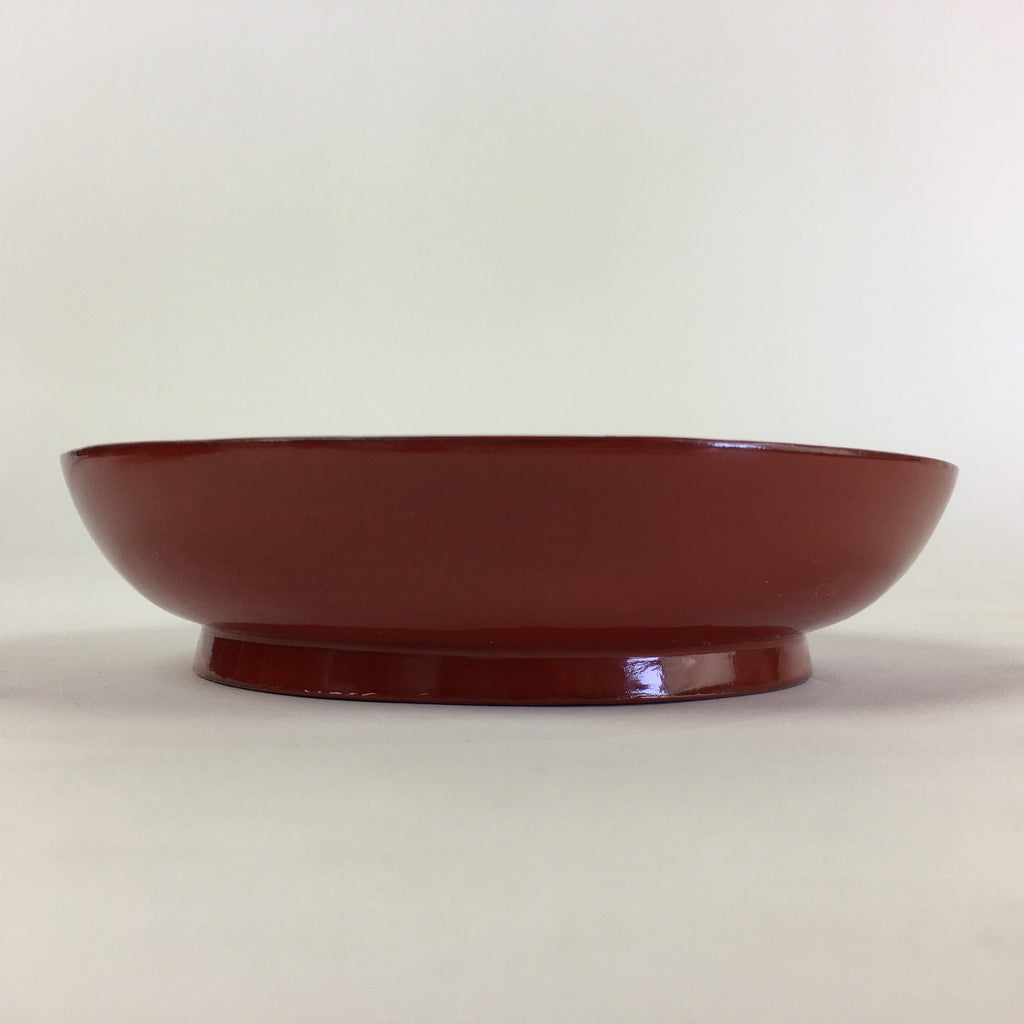 Japanese Wooden Lacquerware Small Plate Vtg Urushinuri Red Kozara UR765