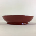 Japanese Wooden Lacquerware Small Plate Vtg Urushinuri Red Kozara UR765