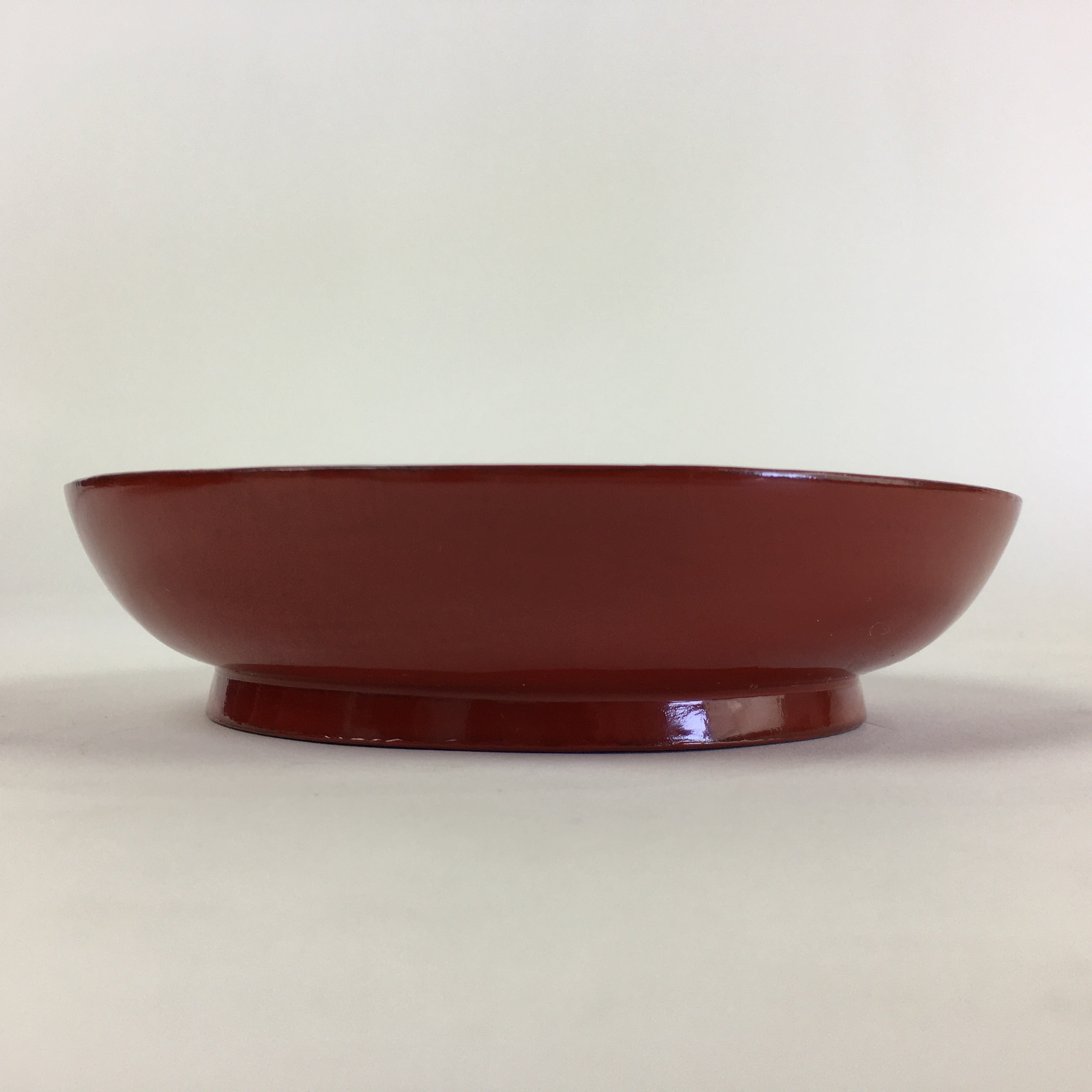 Japanese Wooden Lacquerware Small Plate Vtg Urushinuri Red Kozara UR765