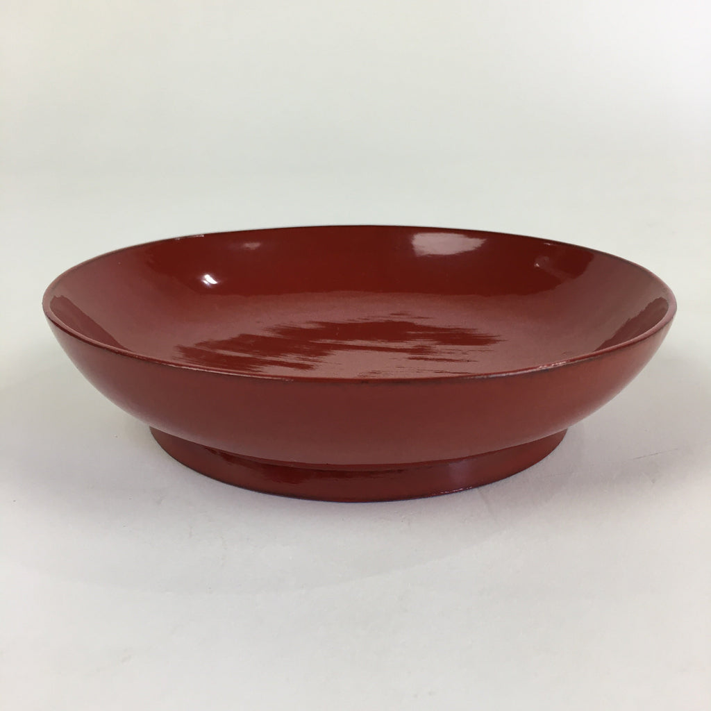 Japanese Wooden Lacquerware Small Plate Vtg Urushinuri Red Kozara UR765