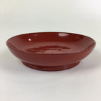 Japanese Wooden Lacquerware Small Plate Vtg Urushinuri Red Kozara UR765