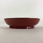 Japanese Wooden Lacquerware Small Plate Vtg Urushinuri Red Kozara UR767