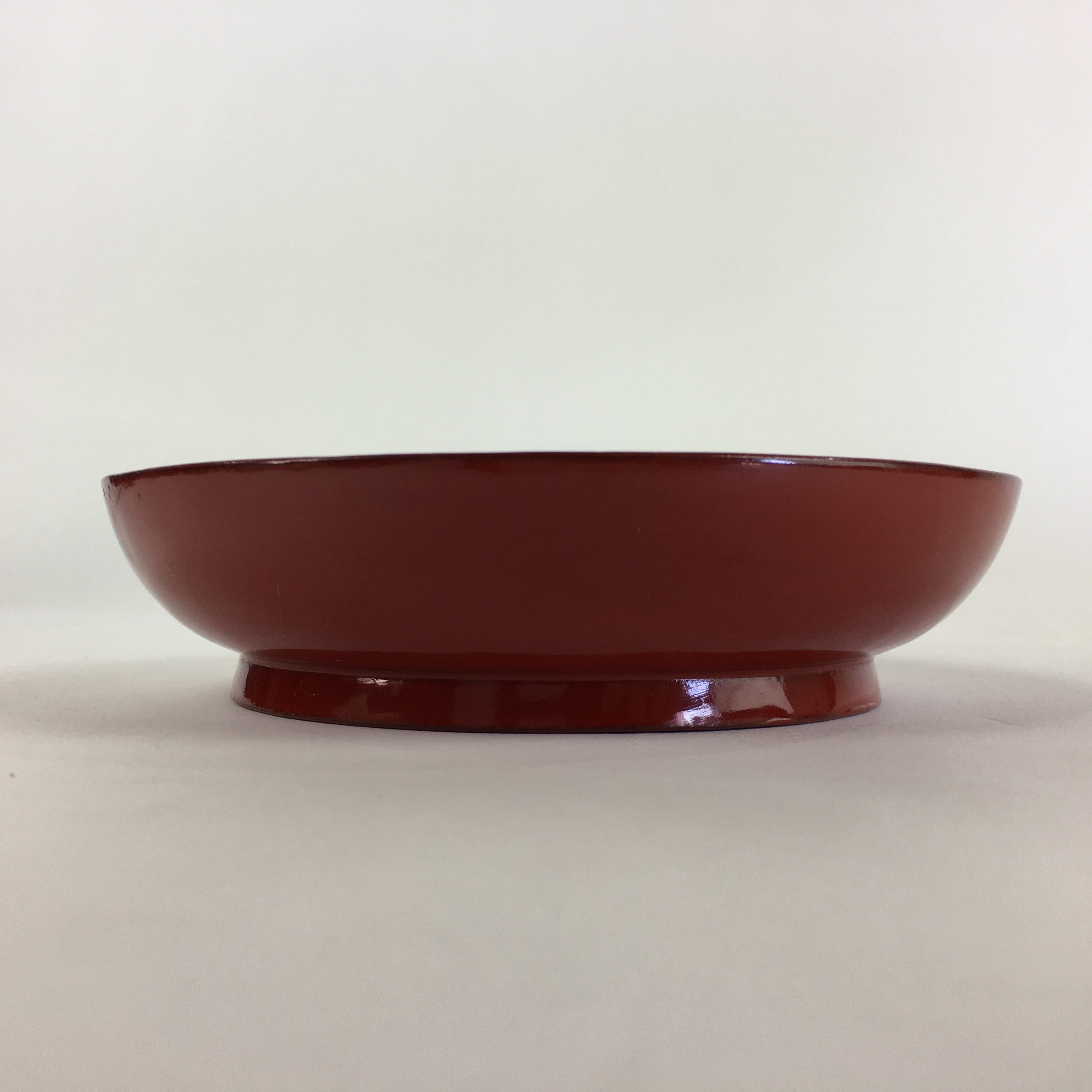 Japanese Wooden Lacquerware Small Plate Vtg Urushinuri Red Kozara UR767