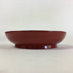 Japanese Wooden Lacquerware Small Plate Vtg Urushinuri Red Kozara UR767