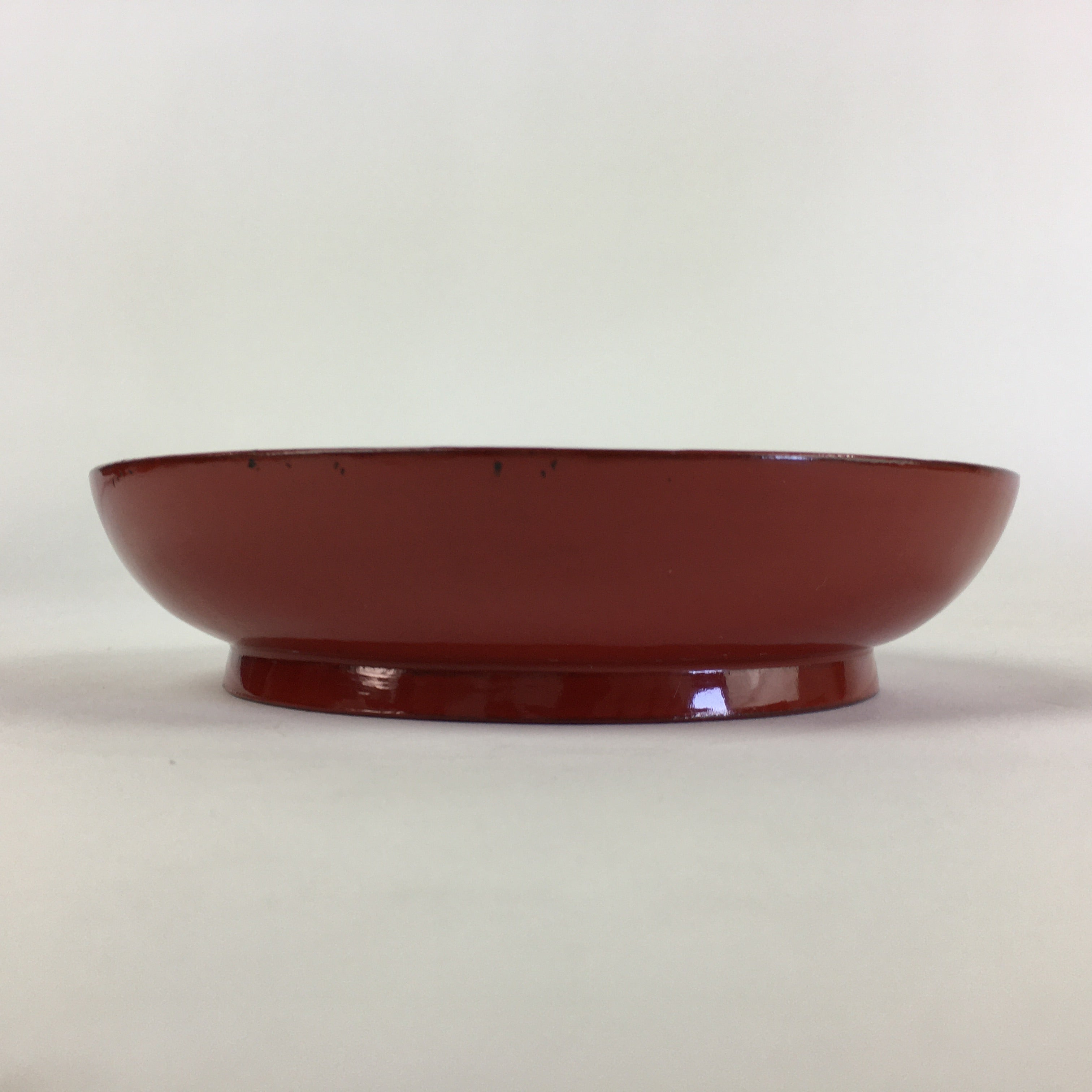 Japanese Wooden Lacquerware Small Plate Vtg Urushinuri Red Kozara UR767