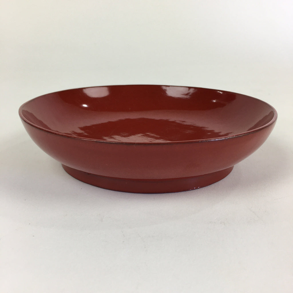 Japanese Wooden Lacquerware Small Plate Vtg Urushinuri Red Kozara UR767
