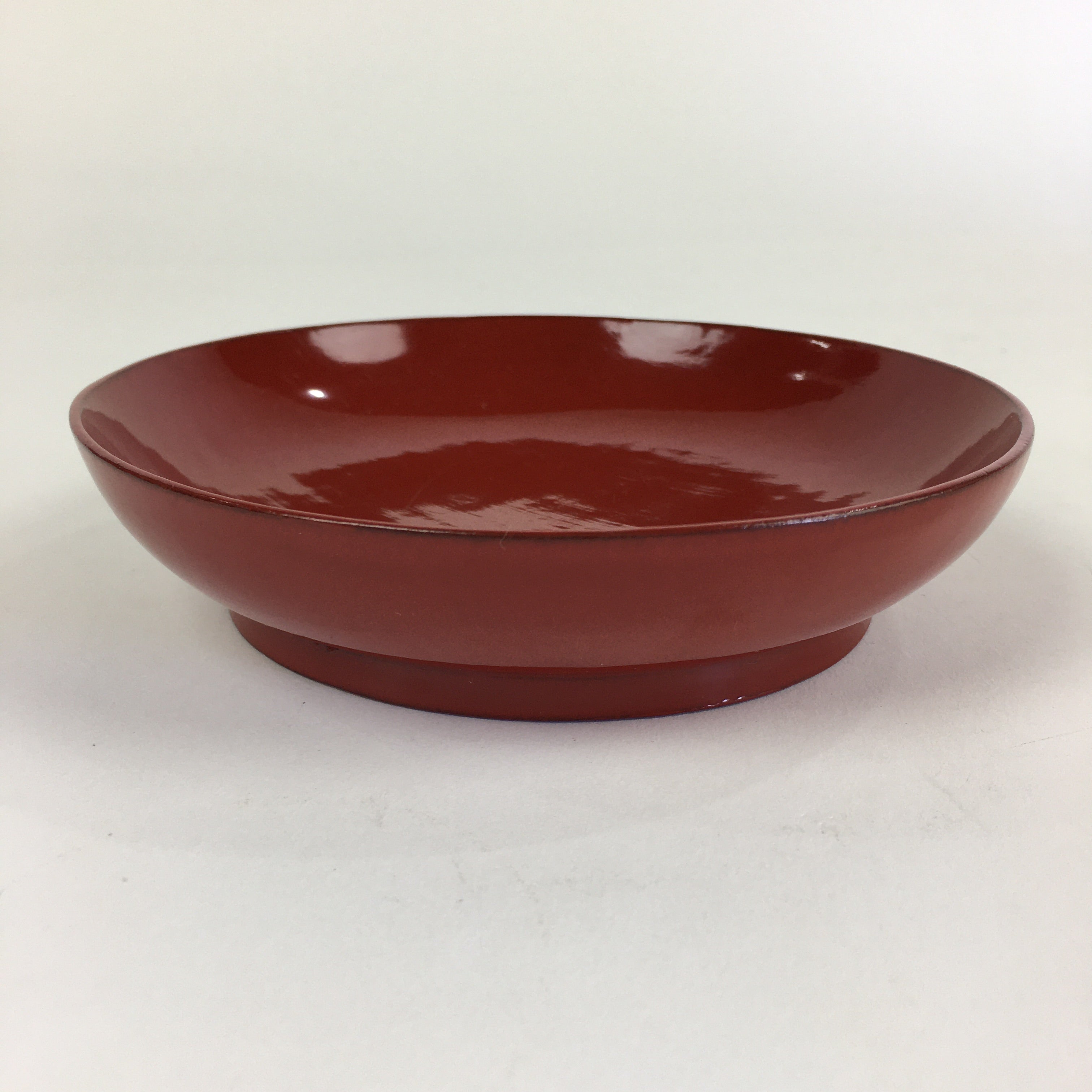 Japanese Wooden Lacquerware Small Plate Vtg Urushinuri Red Kozara UR767