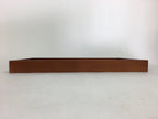 Japanese Wooden Lacquerware Tray Obon Vtg Nurimono Brown Wood Grain UR586